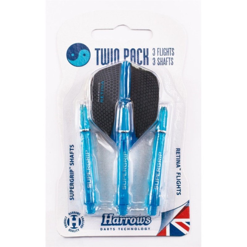 HARROWS Twin-Pack Retina Flights-Supergrip Shaft 194589