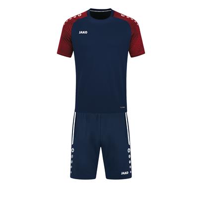 Jako Set Training Kort Performance 2022 - Marine - Rood