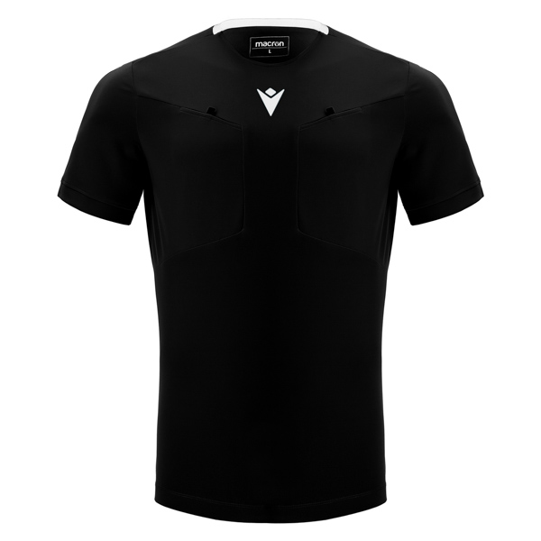 Macron FRISK REFEREE SHIRT BLK/WHT 50750901