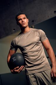 Malelions Sport Active T-Shirt Taupe ms2-aw24-29-336