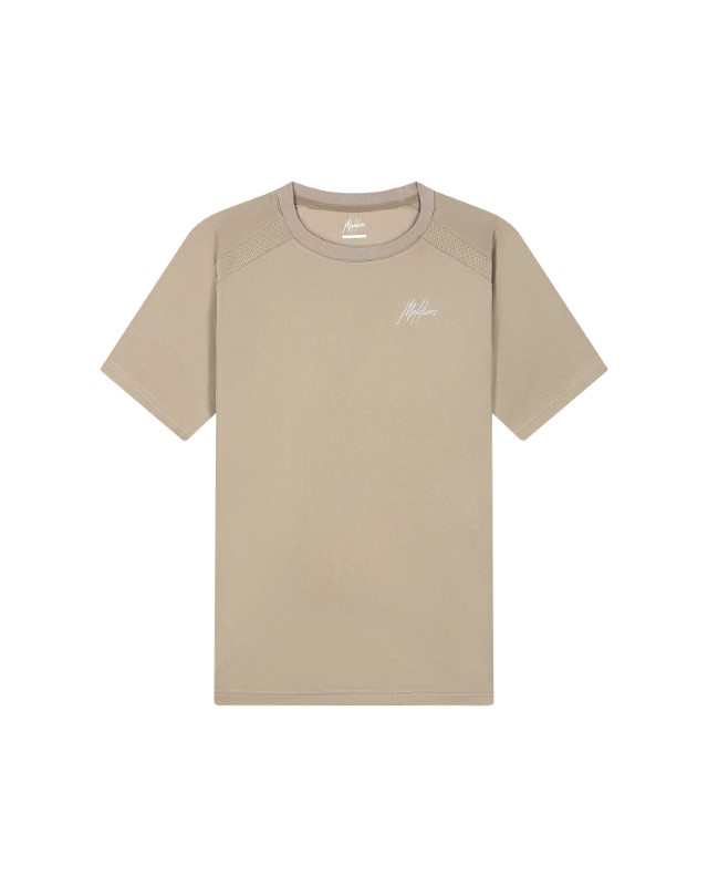 Malelions Sport Active T-Shirt Taupe ms2-aw24-29-336