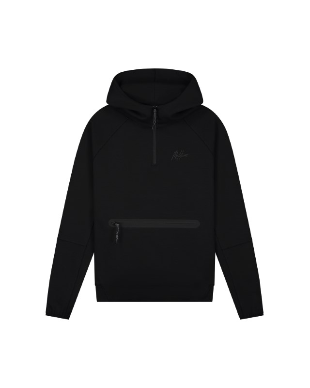 Malelions Sport Counter Half Zip Hoodie 2.0 zwart ms2-aw24-35-900