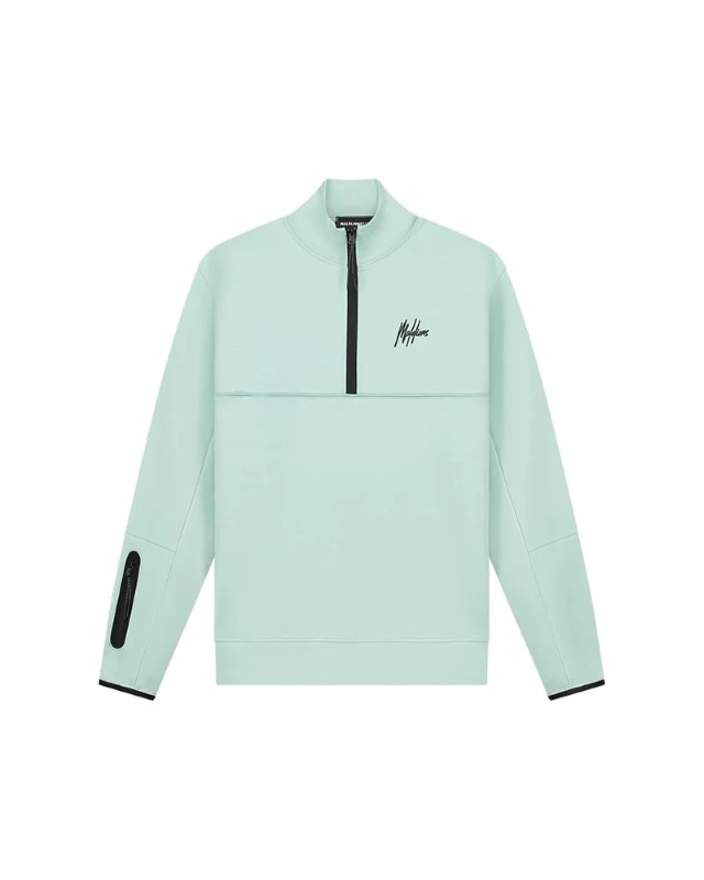 Malelions Sport Counter Half Zip Mint ms-aw24-15-414