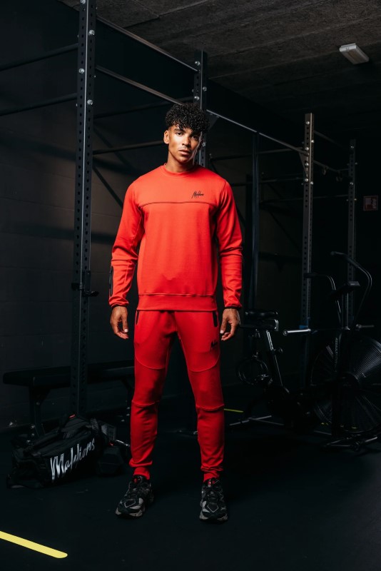 Malelions Sport Counter Trackpants Rood ms1-aw24-25-600