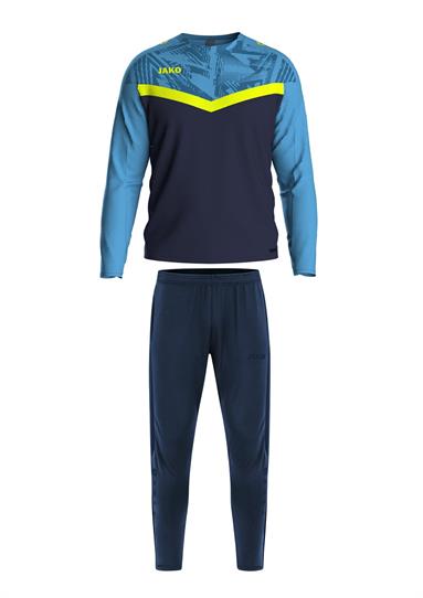 Sweater Iconic + Trainingsbroek Power marine/Jako blauw/fluogeel