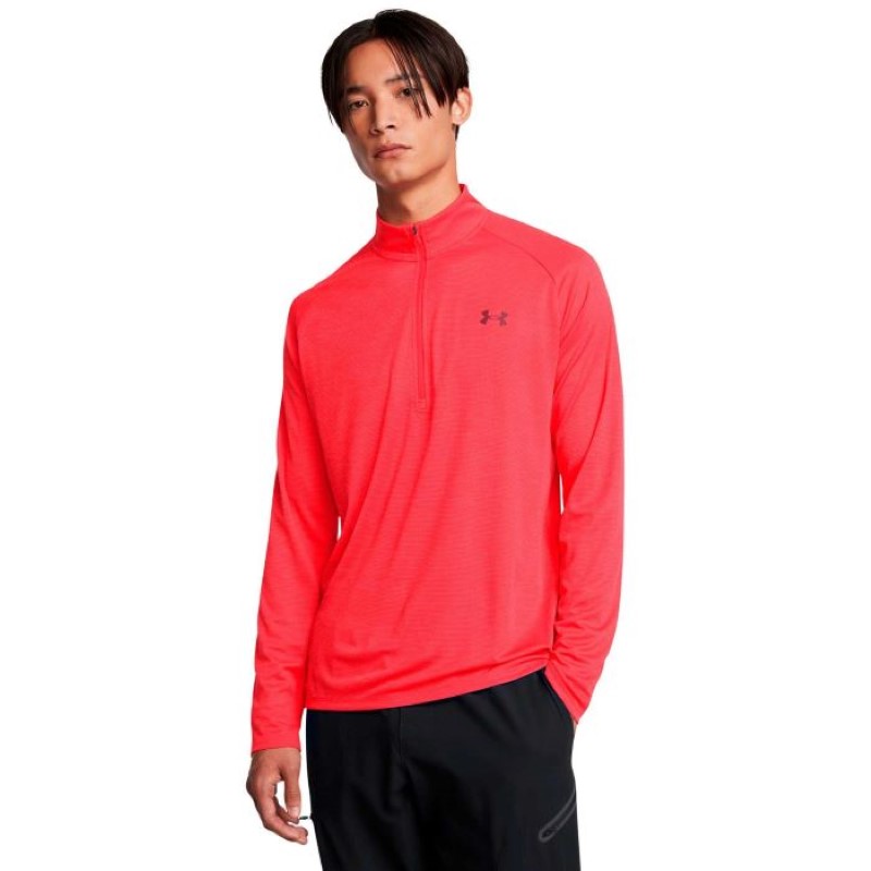 Under Armour ua tech textured 1/2 zip-red 1382797-713